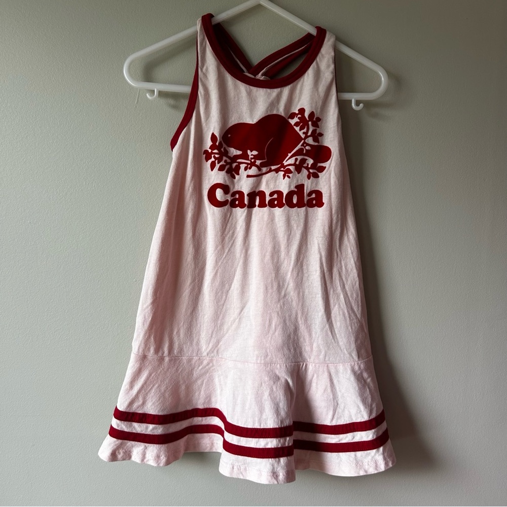 Roots Canada Red and Pink Summer Dress 3T